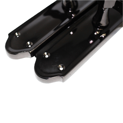 Poignées de porte Ashford en nickel noir, loquet en laiton, levier à défilement, 1/4/6 paires