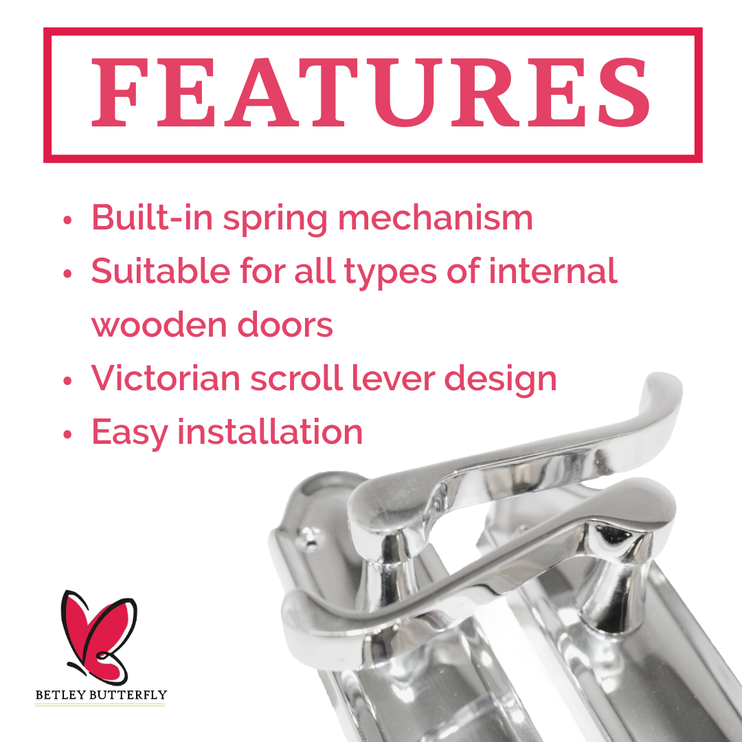 Poignée de porte Ashford à levier à défilement - Chrome