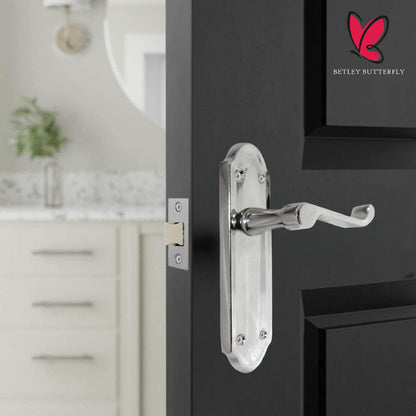Marketplace JPG companion for Ashford Door Handle Latch Scroll Lever - Chrome Latch Pack