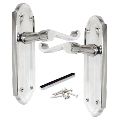 Marketplace JPG companion for Ashford Door Handle Latch Scroll Lever - Chrome - 168mm X 47mm