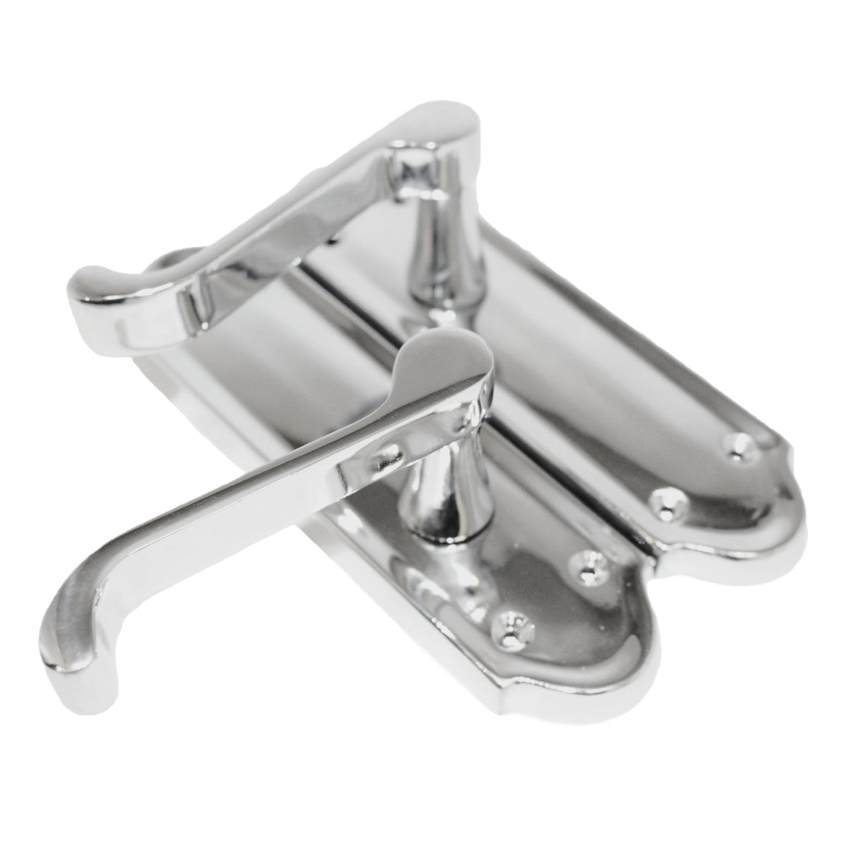 Marketplace JPG companion for Ashford Door Handle Latch Scroll Lever - Chrome Latch Pack