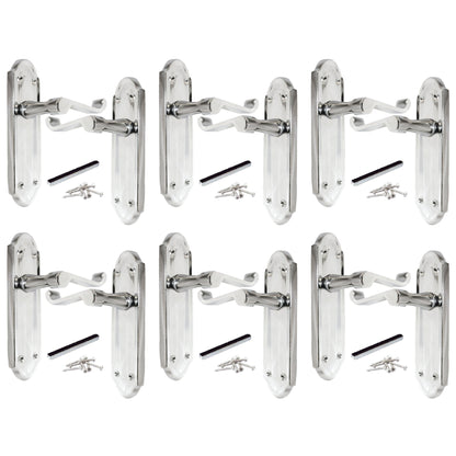 Marketplace JPG companion for Multipack Door Handles Ashford Chrome Latch Scroll Lever 1/4/6 Pairs