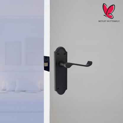 Poignée de porte Ashford à levier à défilement - Noir mat