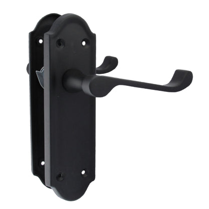 Marketplace JPG companion for Ashford Door Handle Latch Scroll Lever - Matt Black Latch Pack