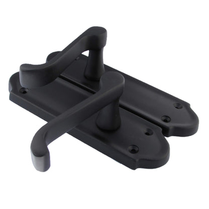 Marketplace JPG companion for Ashford Door Handle Latch Scroll Lever - Matt Black Latch & Hinge Pack - 3"