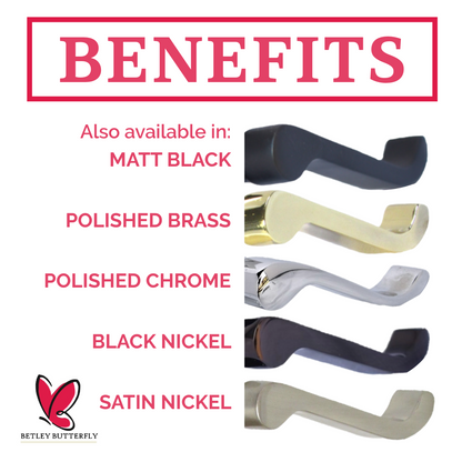 Poignée de porte Ashford à levier à loquet interne - Satin