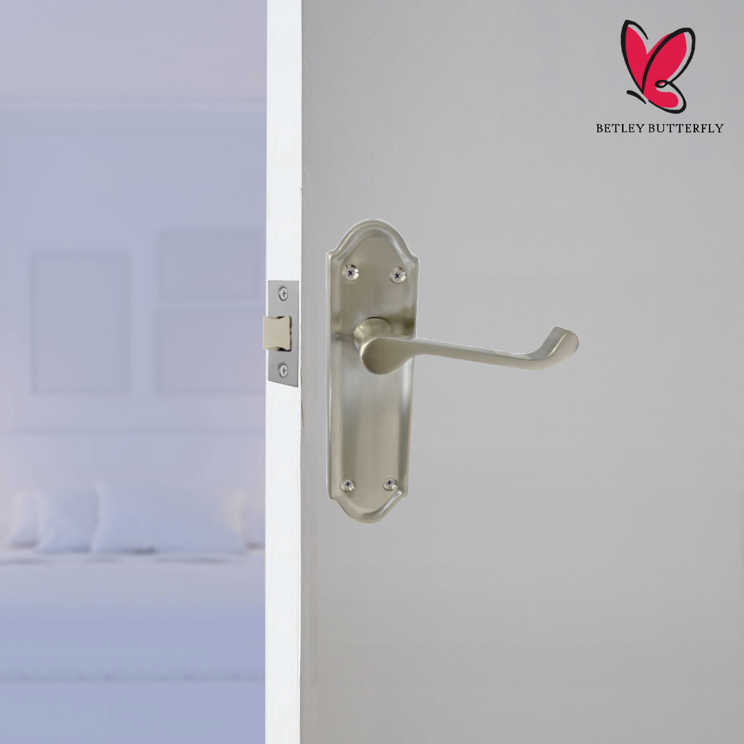 Poignée de porte Ashford à levier à loquet interne - Satin