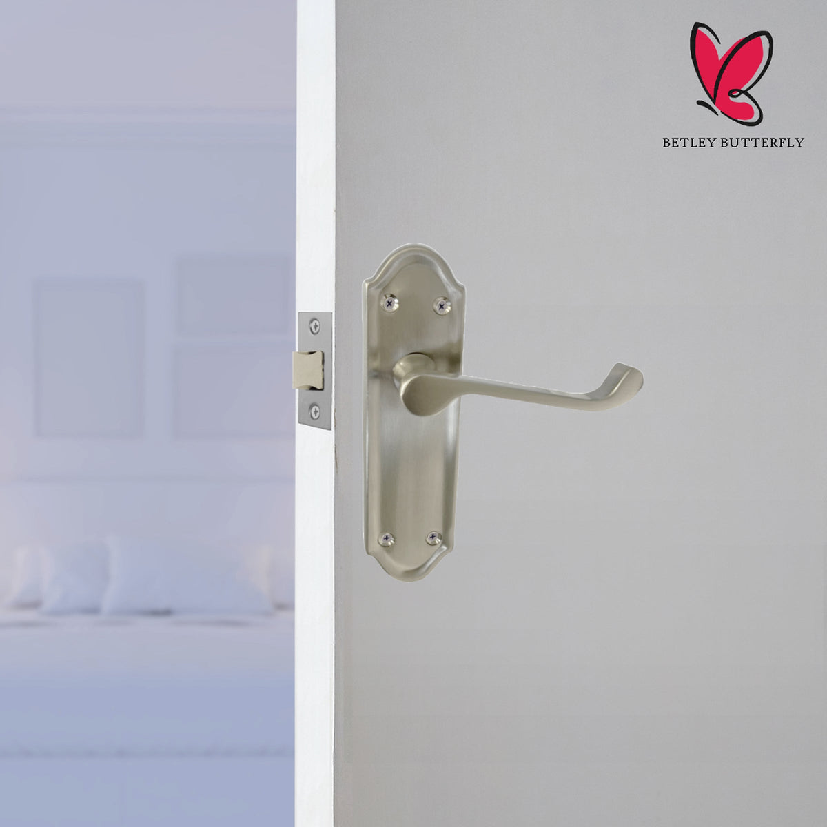 Marketplace JPG companion for Ashford Door Handle Internal Latch Scroll Lever - Satin Latch & Hinge Pack