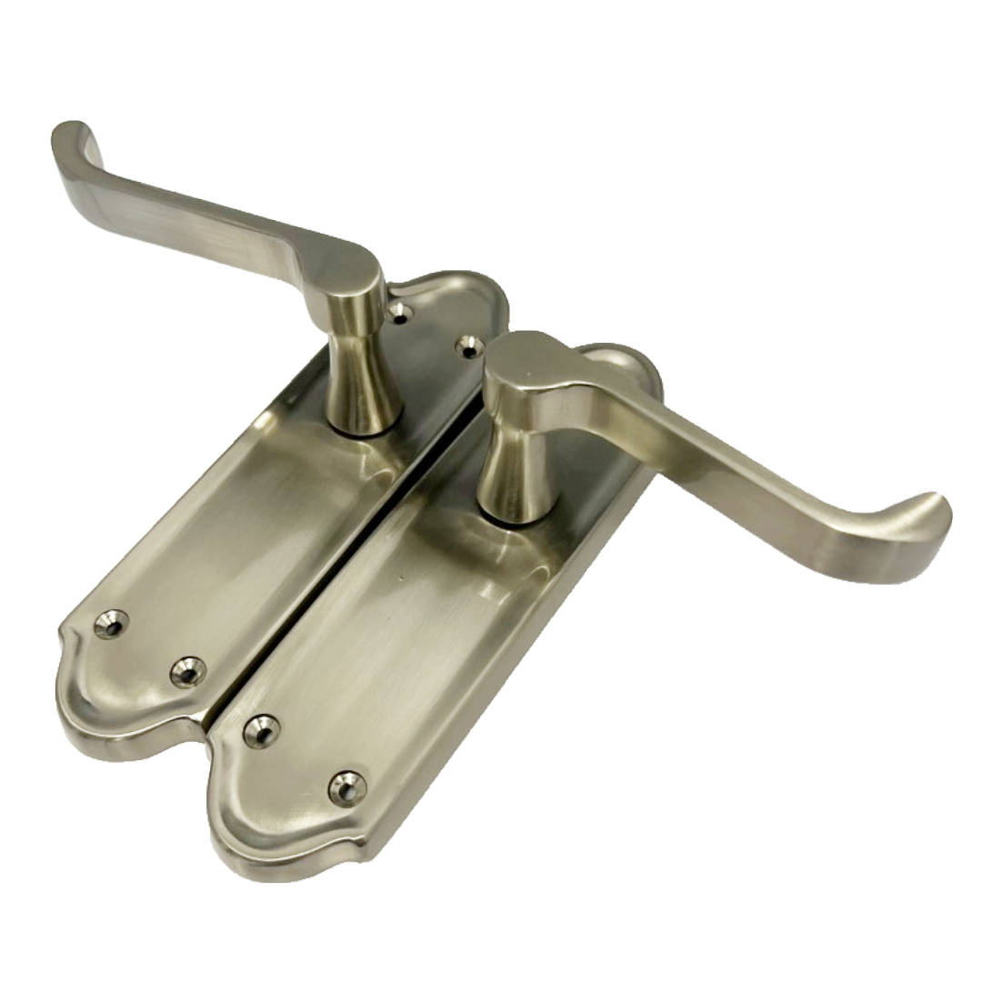 MULTIPACK Door Handles Ashford Satin Latch Brass Scroll Lever 1/4/6 Pairs
