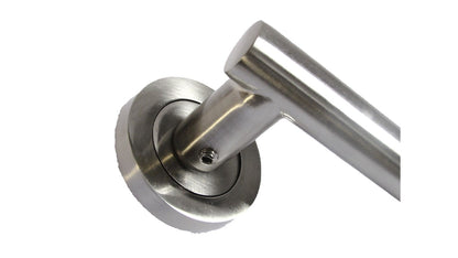 Door Handles T Bar Straight Lever on Rose Thumb turn & Lock - Satin