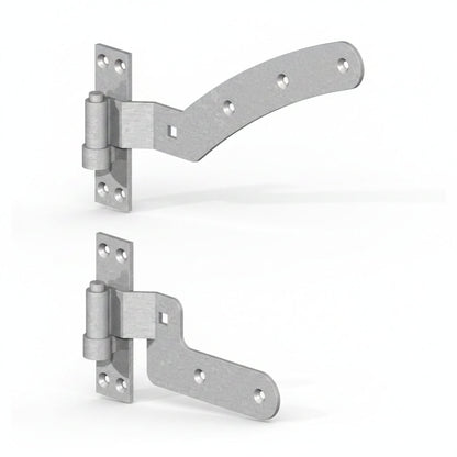 Galvanised 12″ Curved Rail Gate Hinge Kit – Left or Right Hand