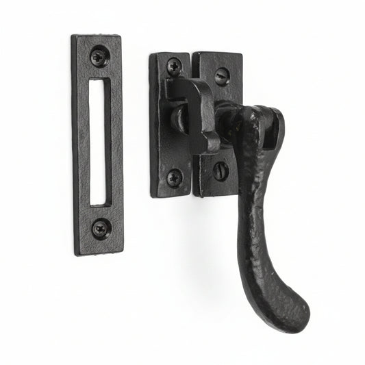 Old Hill Ironworks Bulb End Reversible Casement Fastener Black Antique - 58mm