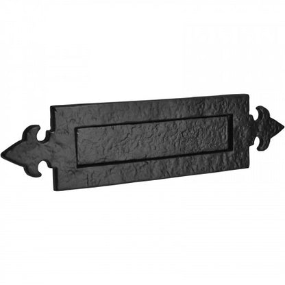 Letter Plate Black Cast Iron Metal Flap Cottage Internal Door Draught Excluder