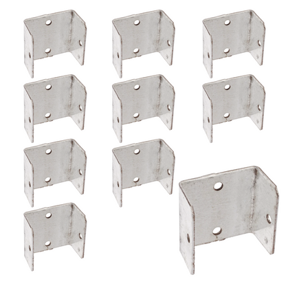 Fence Panel U Clips Brackets for Wooden Posts Galvanised Anti-Rattle Timber Fence Fixings