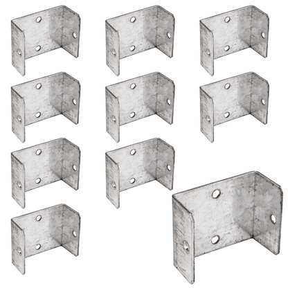 Fence Panel U Clips Brackets for Wooden Posts Galvanised Anti-Rattle Timber Fence Fixings