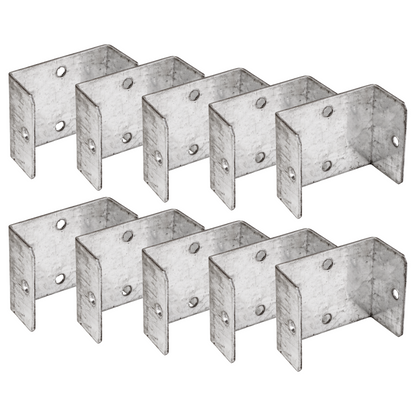Fence Panel U Clips Brackets for Wooden Posts Galvanised Anti-Rattle Timber Fence Fixings