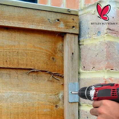 Fence Panel U Clips Brackets for Wooden Posts Galvanised Anti-Rattle Timber Fence Fixings