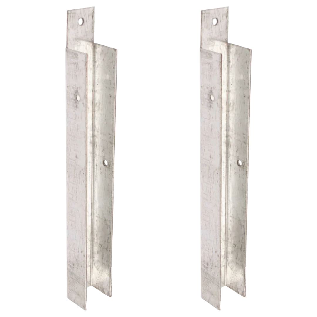 Gravel Board Clips for 50mm Timber Fence Posts Galvanised Heavy Duty Fence Brackets