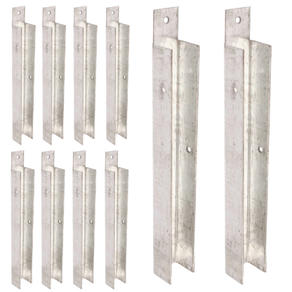 Gravel Board Clips for 50mm Timber Fence Posts Galvanised Heavy Duty Fence Brackets