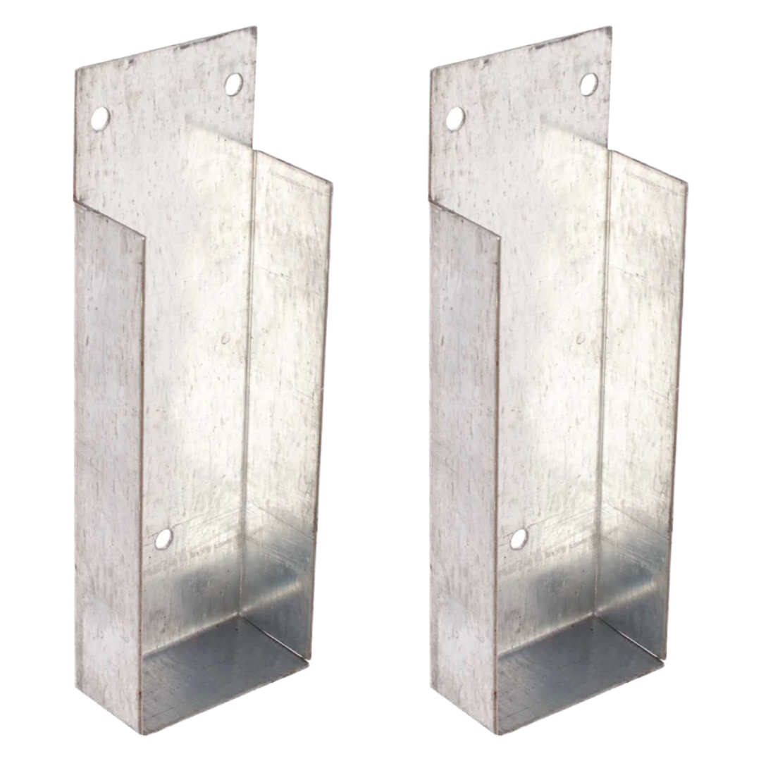 Gravel Board Clips for 50mm Timber Fence Posts Galvanised Heavy Duty Fence Brackets