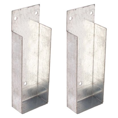 Gravel Board Clips for 50mm Timber Fence Posts Galvanised Heavy Duty Fence Brackets