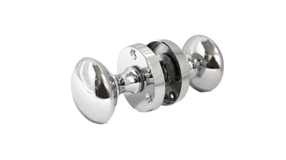 Door Knobs Round Victorian Mortice Knob Sprung - Chrome Thumbturn Lock Pack 56mm