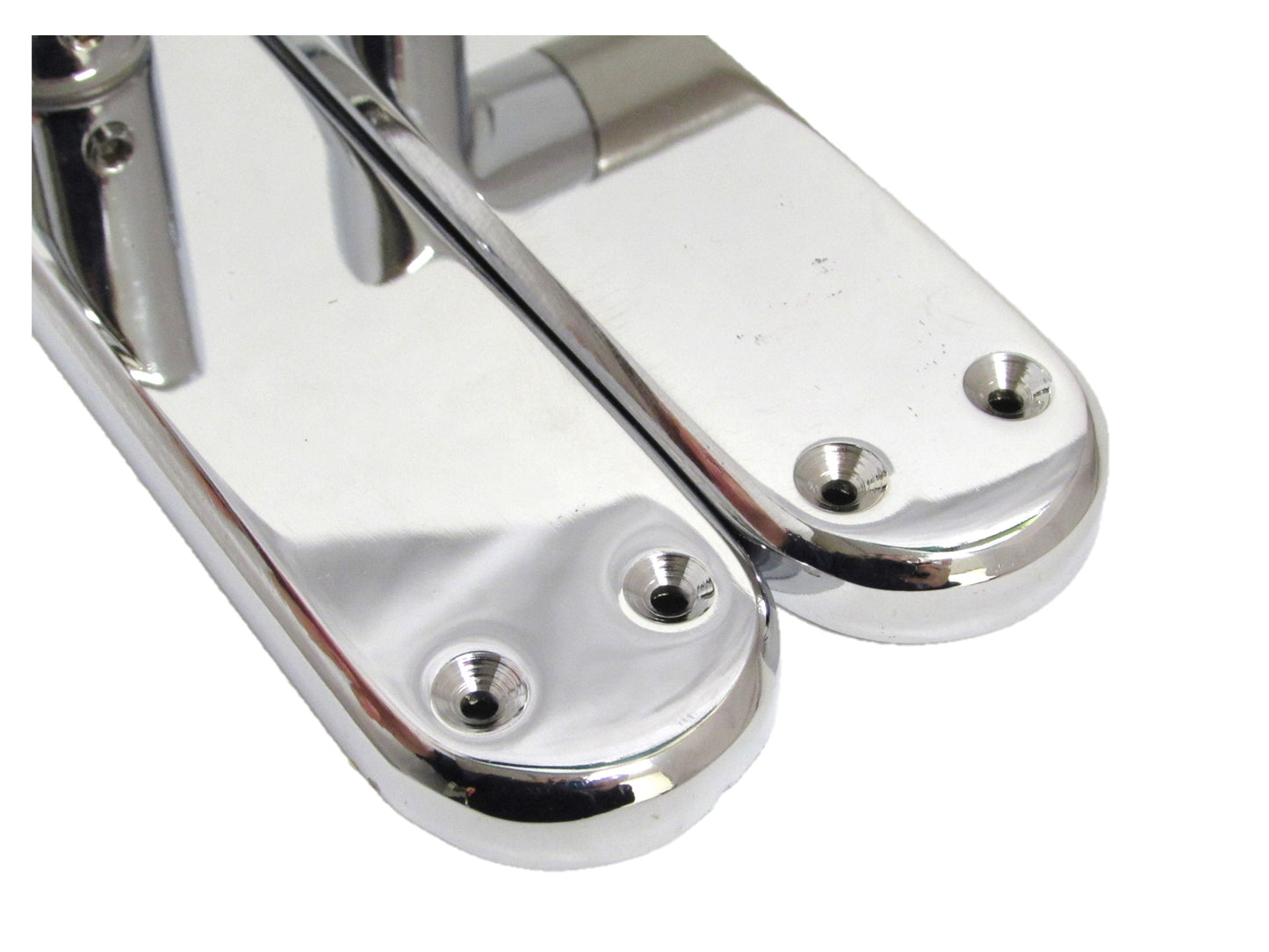 Door Handles Mitred Straight Lever Latch Pack Duo - Chrome Satin 180mm