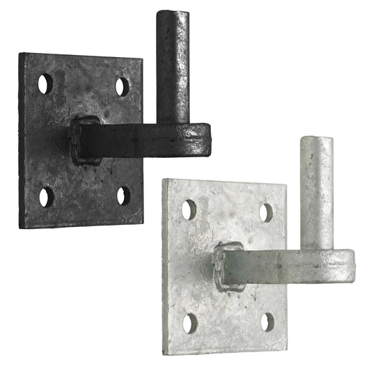 Heavy Duty Hook-On Gate Hinge 100mm Plate, 19mm/22mm Pin