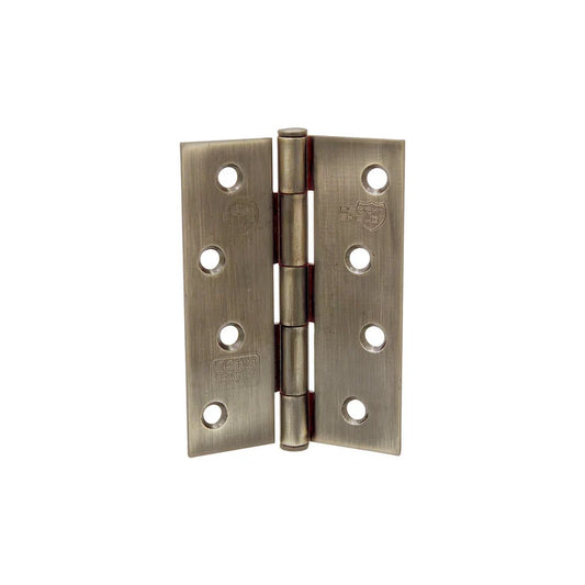 Perry Shield Grade CE7 Brass 4" Certifire Fire Door Butt Hinge with Button Tip Pin - 100mm