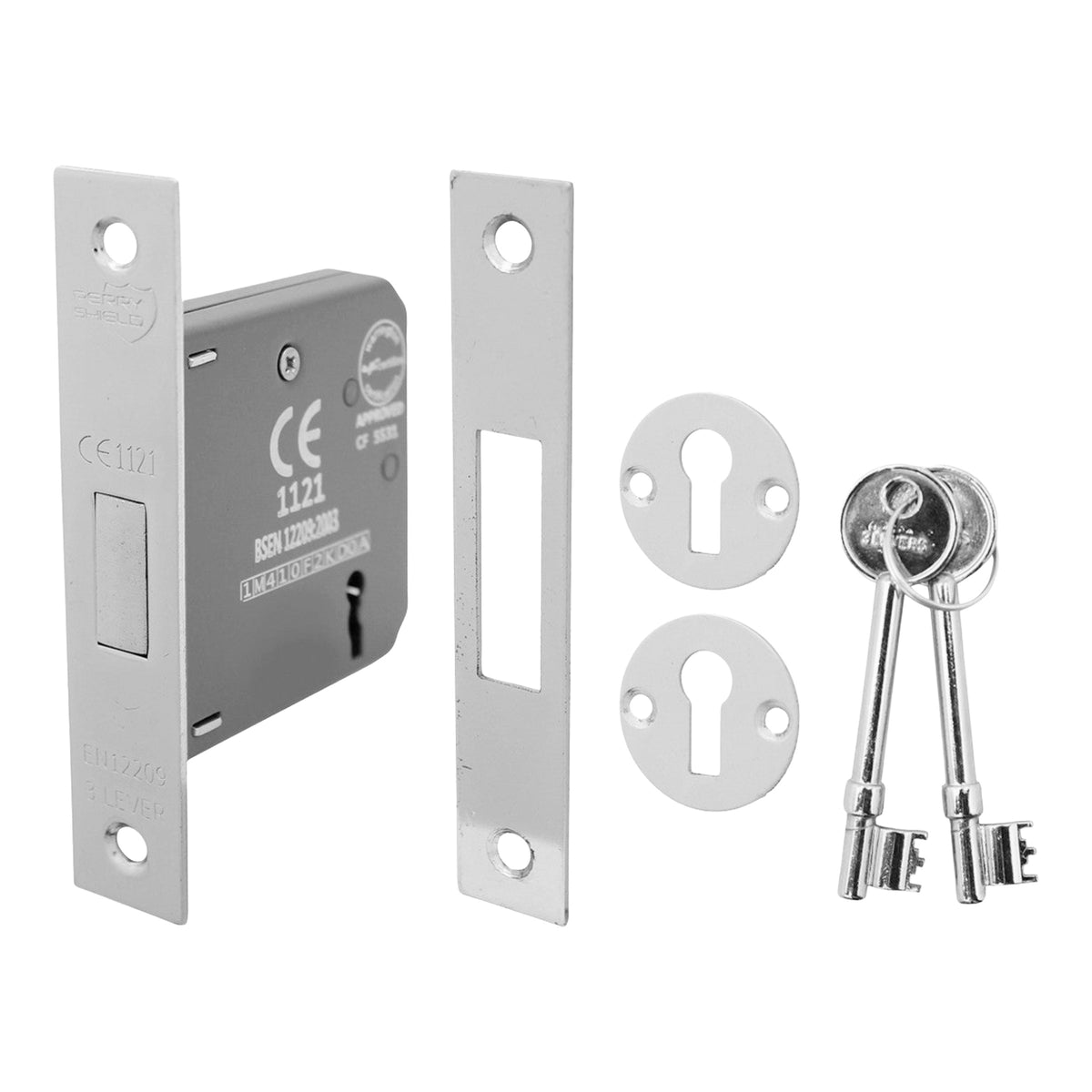 FD60 Fire Door 3 Lever Mortice Deadlock - CE Certifire 63mm 75mm