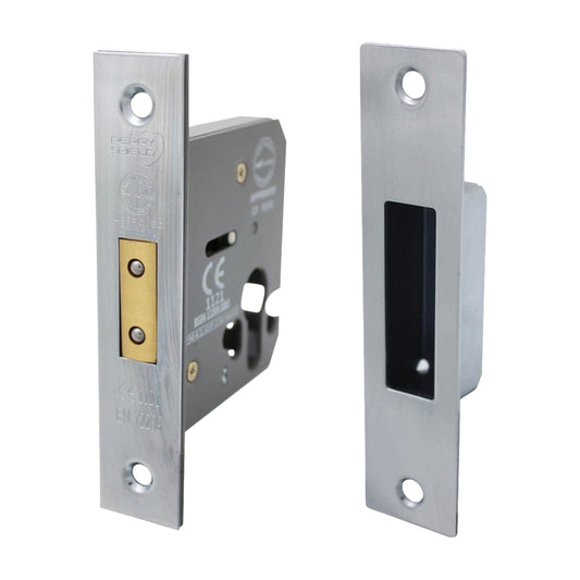 FD60 Fire Door Euro Profile Mortice Deadlock - CE Certifire 63mm 75mm