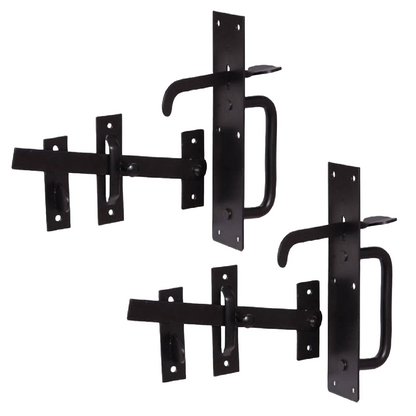 2 loquets Suffolk noirs pour portail de jardin, abri de jardin, porte, serrure à pouce, cottage
