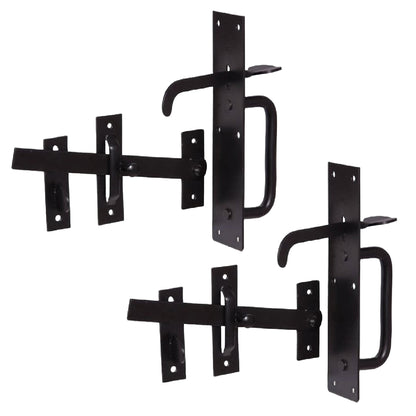 Marketplace JPG companion for 2x Black Suffolk Gate Latch Catch Garden Gate Shed Door Thumb Lock Cottage - 78mm
