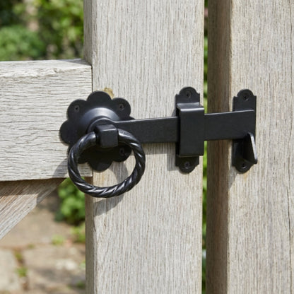 Marketplace JPG companion for Ring Gate Latch Black 6" 150mm Twisted Ring Garden Gate Catch