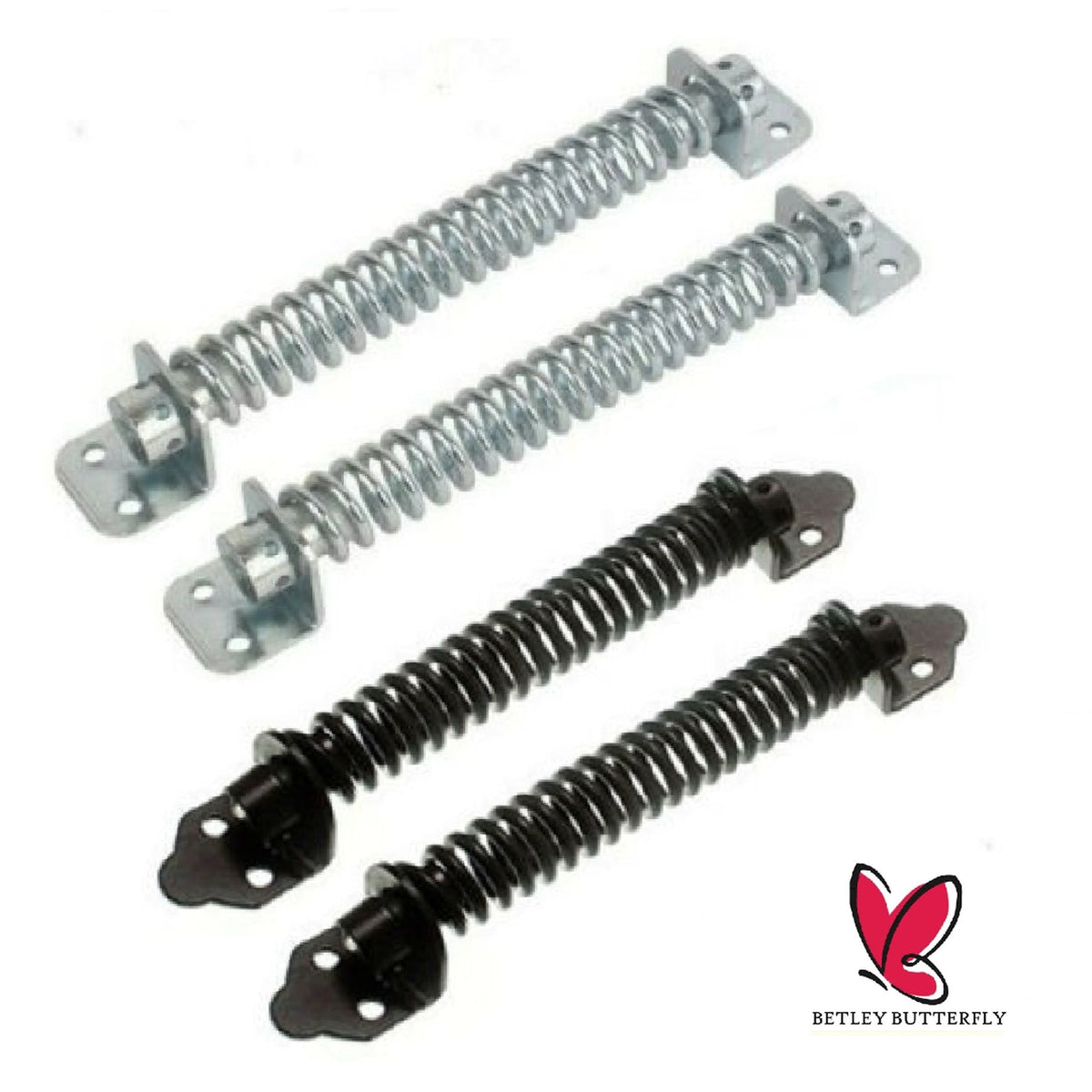 Marketplace JPG companion for 2x Adjustable Gate Spring Closers 8′′ or 10′′ Automatic Self-Closing Black or Galvanised - 8"/10"