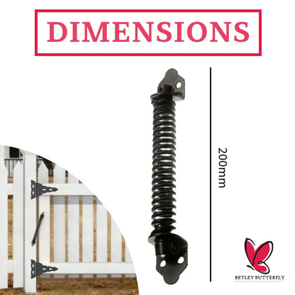 Marketplace JPG companion for 2x Adjustable Gate Spring Closers 8′′ or 10′′ Automatic Self-Closing Black or Galvanised - 8"/10"