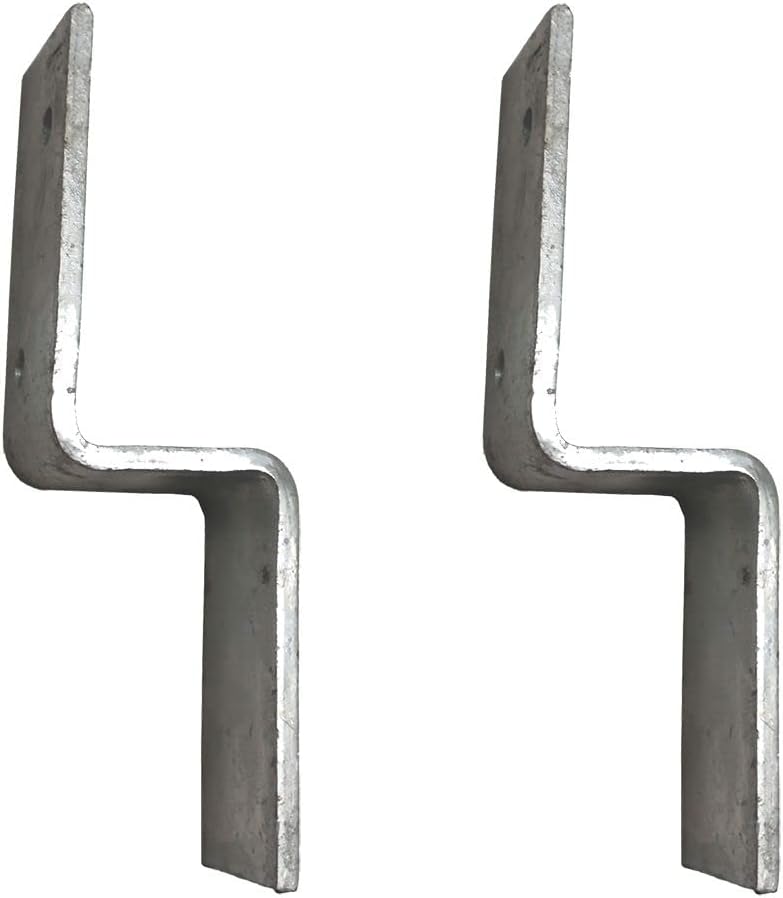 Galvanised Cranked Brackets with Coach Screws - Pair