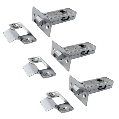 Mortice Tubular Gate Latch 2.5" 63mm Internal Door Catch Handle Nickle Plate 1-10