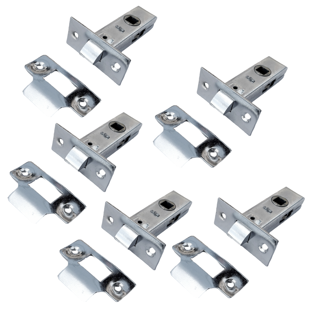 Mortice Tubular Gate Latch 2.5" 63mm Internal Door Catch Handle Nickle Plate 1-10