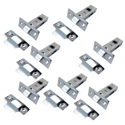Mortice Tubular Gate Latch 2.5" 63mm Internal Door Catch Handle Nickle Plate 1-10