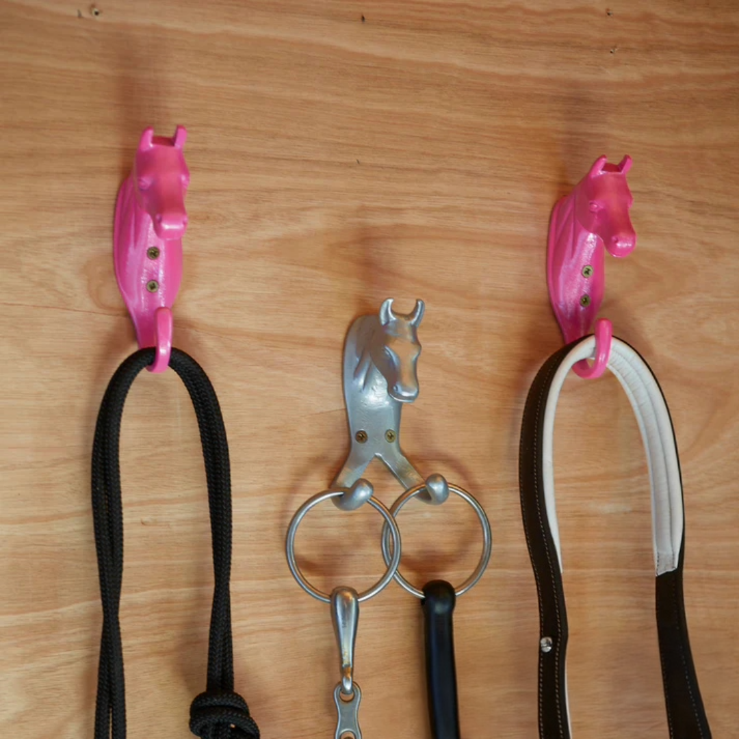 Perry Equestrian Horse Head Single Stable Wall Hook Coat Hook Horse Pony