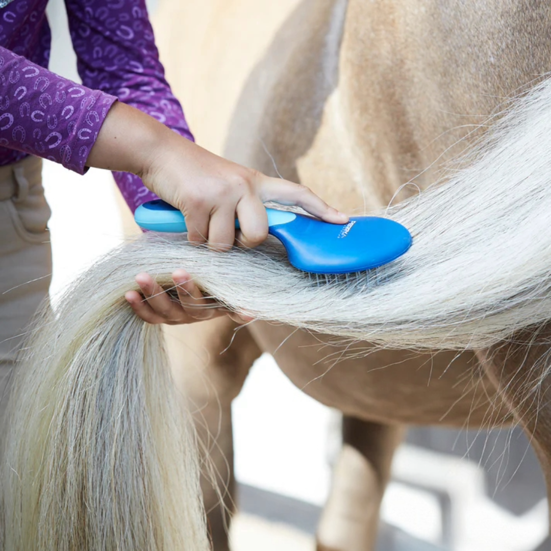 Perry Equestrian Ergonomic Tail & Mane Brush Horse Pony Grooming Pet Kit