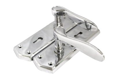 Poignées de porte à levier Stellar avec serrure interne - Chrome 170 mm x 50 mm