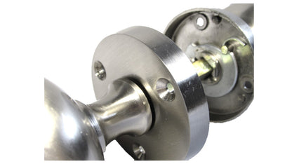 Door Knobs Round Victorian Mortice Knob Sprung - Satin Latch Pack 56mm