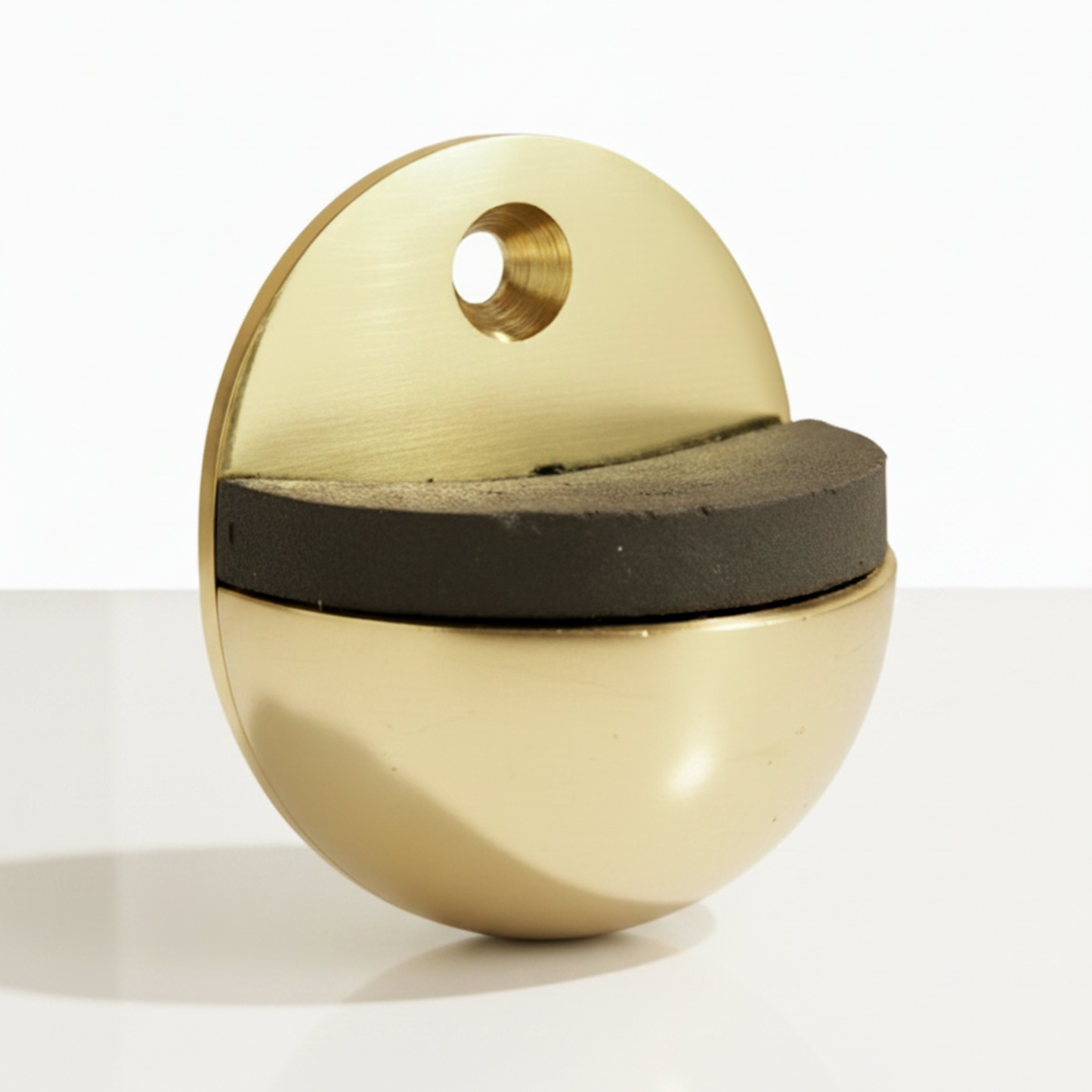 Oval Door Stop Brass Floor Mounted Rubber Doorstop to protect Walls