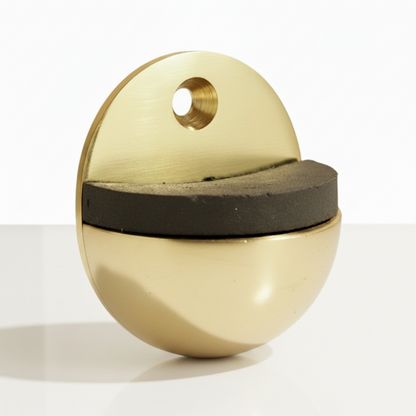 Oval Door Stop Brass Floor Mounted Rubber Doorstop to protect Walls