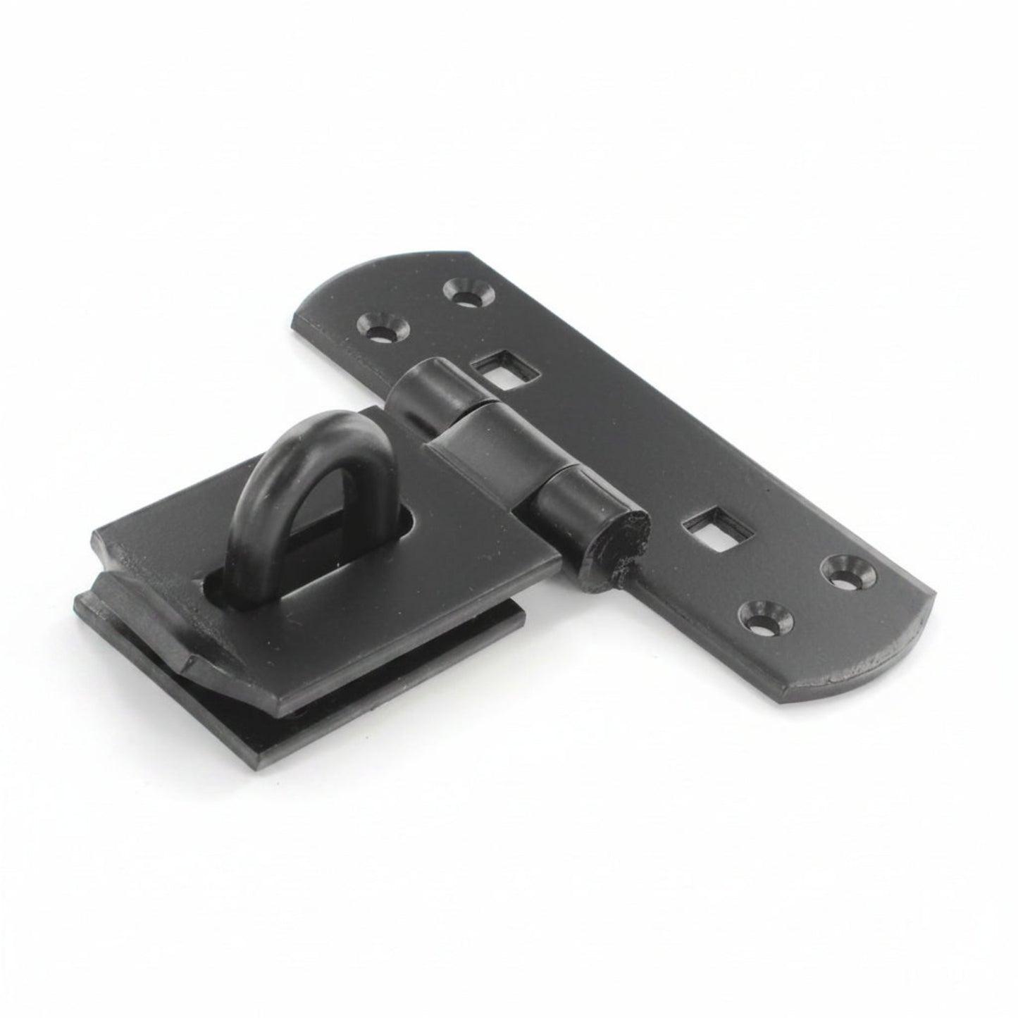 Black Vertical T-Shape Locking Bar Hasp & Staple 6″