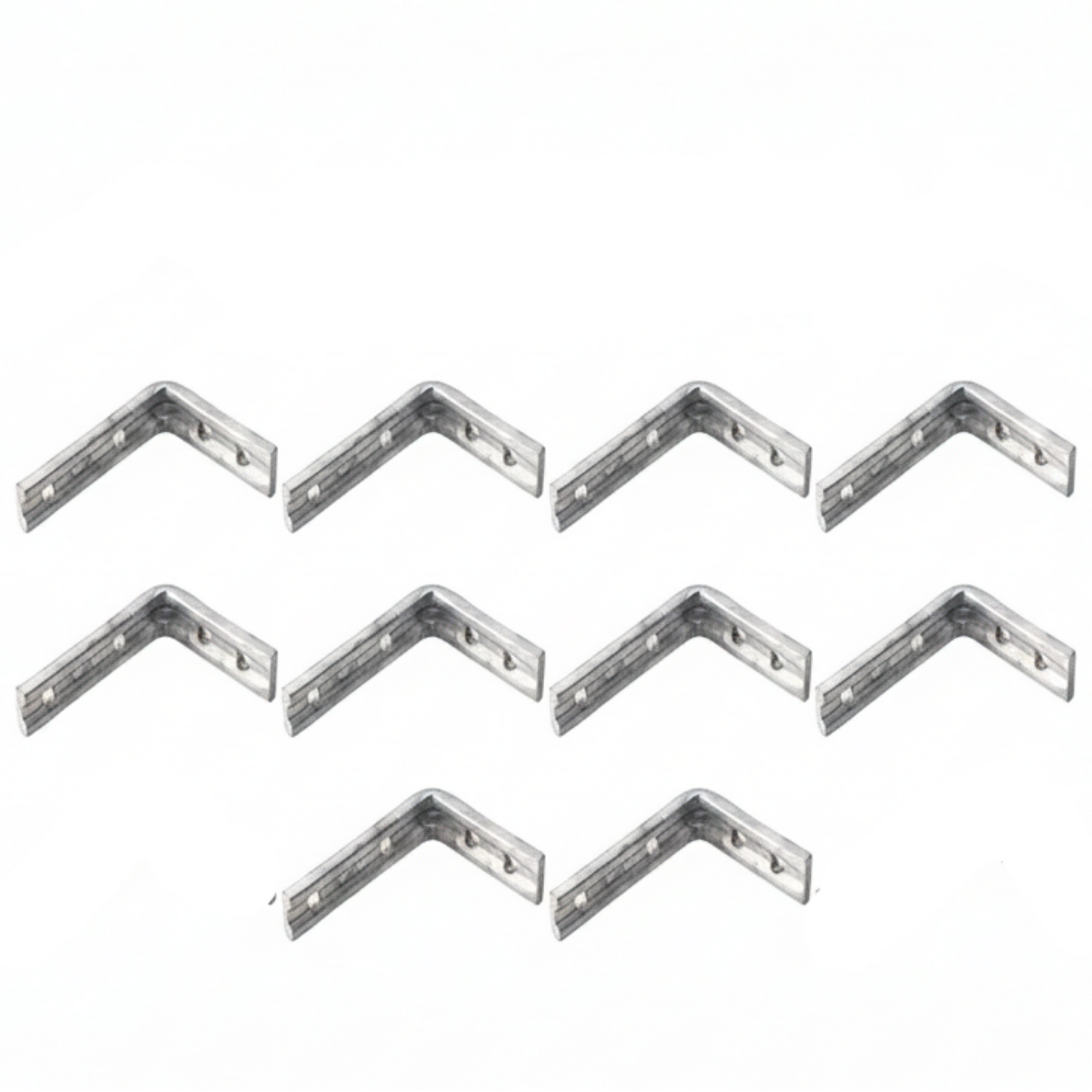 Heavy-Duty Galvanised Fluted Shelf Brackets 10 Pack