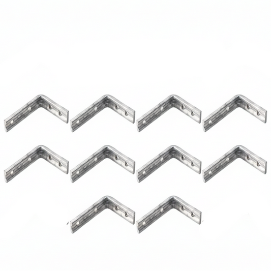Heavy-Duty Galvanised Fluted Shelf Brackets 10 Pack