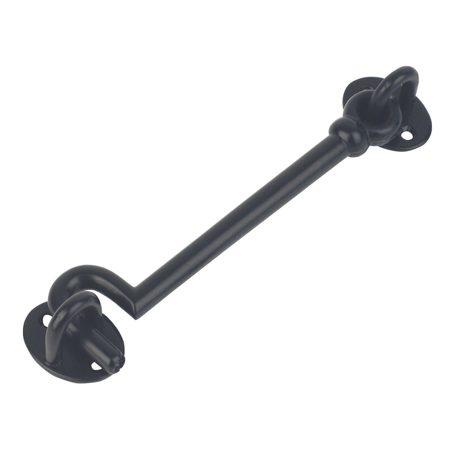 Traditional Black Cast Iron Cabin Hook and Eye Latch, Pack of 2, 4″ to 12″, product view 1